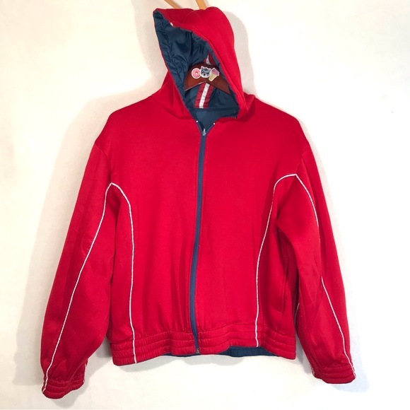 STRANGER THINGS vintage style bomber jacket Ragsport reversible sports shacket - Picture 10 of 12